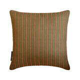 Linear Plush Green - Green Cotton Stripes Throw Cushion Cover