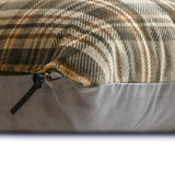 Plaidscape Gray - Gray Velvet Winter Plaid  Throw Cushion Cover