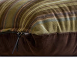 Stripe Flow Olive - Green Velvet Stripes Throw Cushion Cover