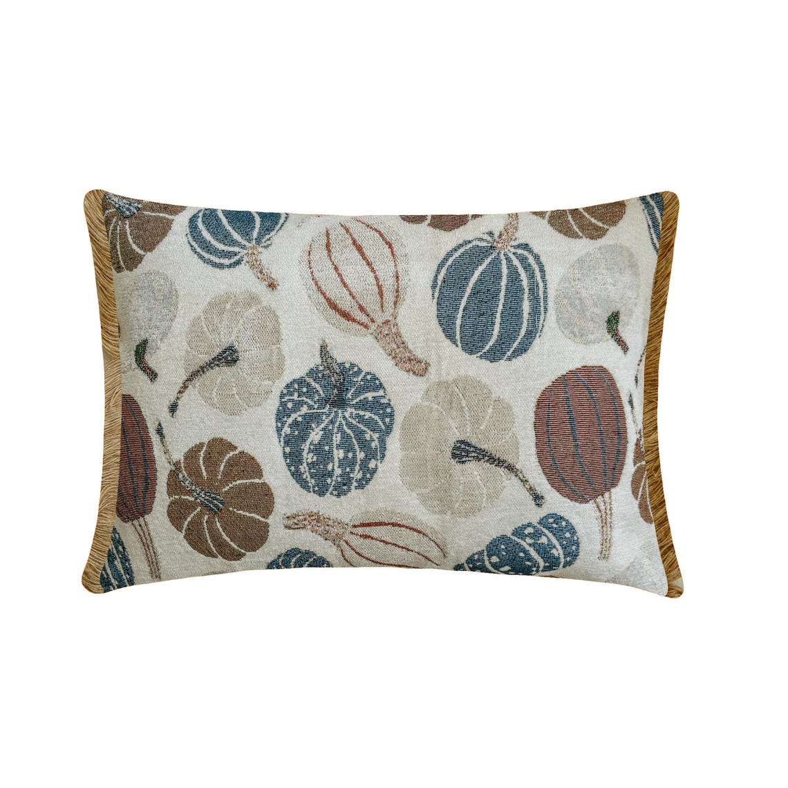 Blue Harvest Pumpkin Lumbar Cushion Cover