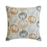 Spiced Pumpkin - Orange Woven Jacquard Pumpkin Throw Cushion Cover