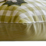 Mistle Bliss - Green Cotton Decorative  Throw Cushion Cover