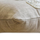 Holiday Twinkle - Gray & Silver Linen Decorative Lumbar Cushion Cover