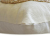 Bejeweled Pumpkin - Gold Linen Modern Pumpkin Decorative Throw Cushion Cover