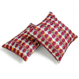Burgundy Shapes - Burgubdy Velvet Decorative Throw Cushion Cover