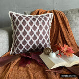Cozy Critters - Brown Jacquard Autumn Throw Cushion Cover