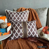 Cozy Critters - Brown Jacquard Autumn Throw Cushion Cover