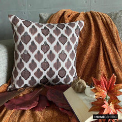 Forest Fables - Brown Jacquard Autumn Throw Cushion Cover