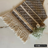 Nomad Lace - Grey Jacquard Decorative Table Runner