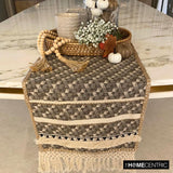 Nomad Lace - Grey Jacquard Decorative Table Runner