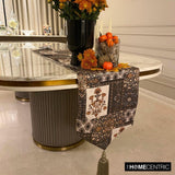 Niloufar - Brown Satin Decorative Table Runner