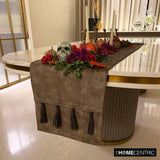 Kayla Brown - Brown Suede Decorative Table Runner