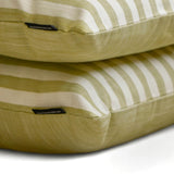 Stripe Plush Green - Green Cotton Decorative Throw Cushion Cover