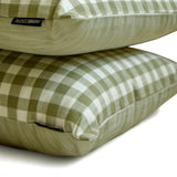 Checkmate Green - Green Cotton Decorative Throw Cushion Cover