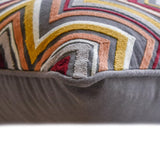 Amber Chevron - Burgundy Velvet Decorative Throw Cushion Cover