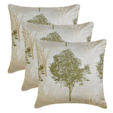 Frosted Fir - Green Jacquard Decorative Throw Cushion Cover