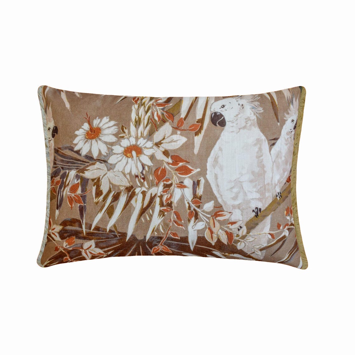 Autumn Cockatoo Lumbar Cushion Cover