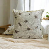 Crawling Terrors - Beige Cotton Spookys Decorative Throw Cushion Cover
