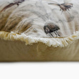 Crawling Terrors - Beige Cotton Spookys Decorative Throw Cushion Cover