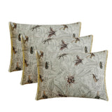 Night Crawlers - Beige Cotton Decorative Lumbar  Cushion Cover