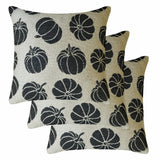 Noir Pumpkin - Black Jacquard Decorative  Throw Cushion Cover