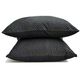 Polka Haunt - Black Velvet Decorative Lumbar  Cushion Cover