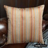 Stripe Flow Orange - Orange Velvet Stripes Throw Cushion Cover