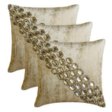 Crystalline Aura - Gold Velvet Foil Handmade Throw Cushion Cover