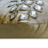 Crystalline Aura - Gold Velvet Foil Handmade Throw Cushion Cover