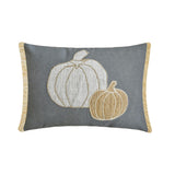 Pumpkin Burlap Lumbar Cushion Cover