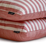 Stripe Plush Red - Red Cotton Decorative Throw Cushion Cover