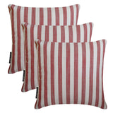 Stripe Plush Red - Red Cotton Decorative Throw Cushion Cover