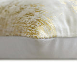 Shimmer Ornament - Gold Velvet Decorative Throw Cushion Cover