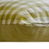 Checkmate Verde - Green Cotton Checkered Throw Cushion Cover