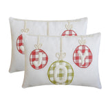 Joyful Cheer - White Linen Decorative Joy Lumbar Cushion Cover