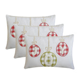 Joyful Cheer - White Linen Decorative Joy Lumbar Cushion Cover