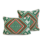 Casablanca Noel - Red & Green Jacquard Decorative Lumbar Cushion Cover