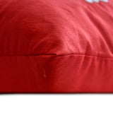 Snowlit Flake - Red Silk Decorative  Throw Cushion Cover