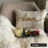 Dream - Gold Velvet Decorative Lumbar Cushion Cover