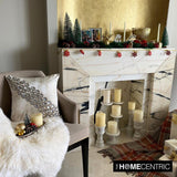 Crystalline Aura - Gold Velvet Foil Handmade Throw Cushion Cover