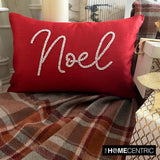 Noel - Red Silk Decorative Lumbar Cushion Cover