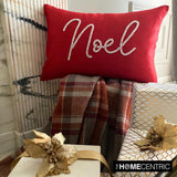 Noel - Red Silk Decorative Lumbar Cushion Cover