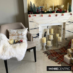 Believe - Gold Velvet Decorative Lumbar Cushion Cover