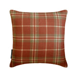 Plaidscape Terracotta - Red Velvet Winter Plaid  Throw Cushion Cover