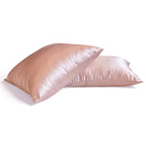 Light Pink Slub Satin - Light Pink Satin Throw Cushion Cover