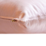 Light Pink Slub Satin - Light Pink Satin Throw Cushion Cover