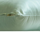 Ice Green Slub Satin - Ice Green Satin Throw Cushion Cover
