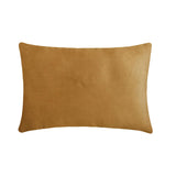 Linear Stripe Beige - Beige Velvet Striped Oblong Lumbar Cushion Cover