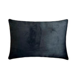 Linear Stripe Blue - Blue Velvet Striped Lumbar Cushion Cover