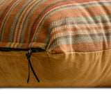 Stripe Flow Orange - Orange Velvet Stripes Throw Cushion Cover